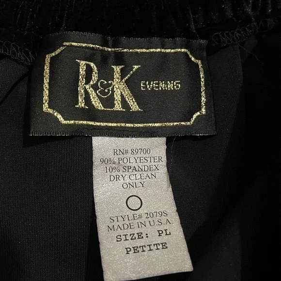 R&K Vintage Sears Classic Black Velvet Pencil Skirt Size Petite Large - Picture 6 of 6